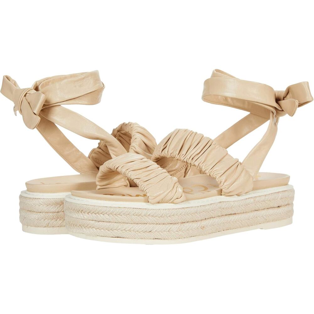 Sam Edelman Kerin Leather Double Strap Platform Wrap Ankle Sandals Women's 9